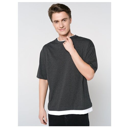 фото Футболка твое 81028 (меланж) размер xl, темно-серый