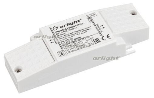 Блок питания ARJ-7-PFC-TRIAC-A (7W, 350-500mA) (Arlight, IP20 Пластик, 5 лет)