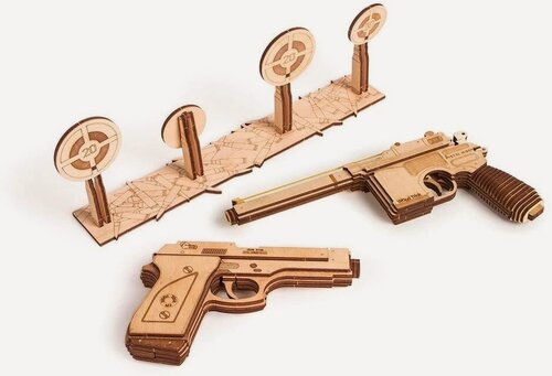 Изображение товара Набор из двух деревянных пистолетов с тиром (Wood Trick)