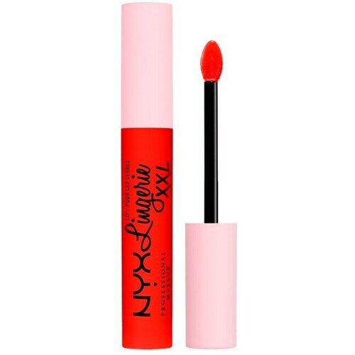 NYX Professional Makeup, Жидкая матовая помада для губ LIP LINGERIE XXL, оттенок 27, ON FUEGO, 4 мл жидкая губная помада into you бархатный матовый стойкий нелипкий блеск для губ 6 цветов тинт для губ макияж