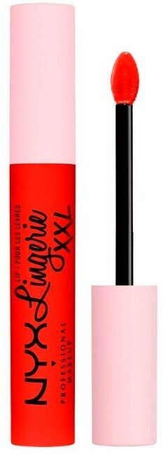 NYX Professional Makeup, Жидкая матовая помада для губ "LIP LINGERIE XXL", оттенок 27, ON FUEGO, 4 мл