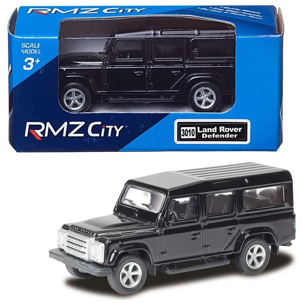 Машинка металлическая Uni-Fortune RMZ City 1:64 Land Rover Defender, Цвет Чёрный