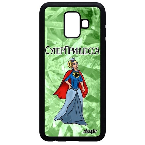 фото Дизайнерский чехол для мобильного // galaxy a6 2018 // "суперпринцесса" принцесса комикс, utaupia, светло-зеленый