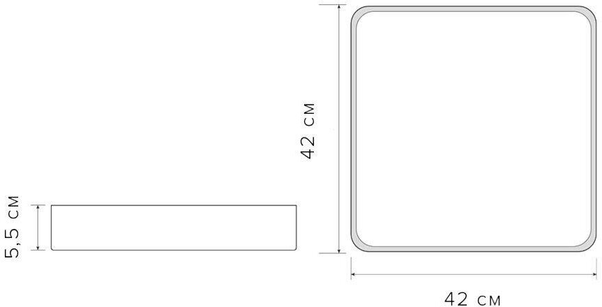 Светильник светодиодный декоративный PPB Scandic-S 54Вт 4000К IP20 420х430х50 настенно-потолочный GR JazzWay 5037274 - фотография № 2