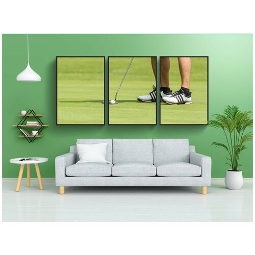 фото Набор модулных постеров для интерьера "гольф, гольфисты, клуб" 60x90 см. в тубусе, без рамки lotsprints