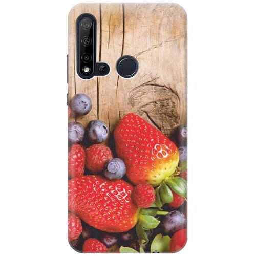 фото Gosso ультратонкий силиконовый чехол-накладка для huawei nova 5i / p20 lite (2019) с принтом "дерево фруктов"