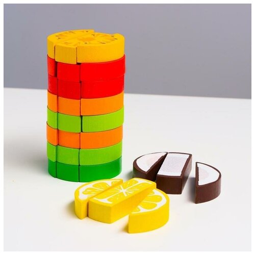 фото Логический игровой набор "башня"" фрукты" ( 30 дет.) томик