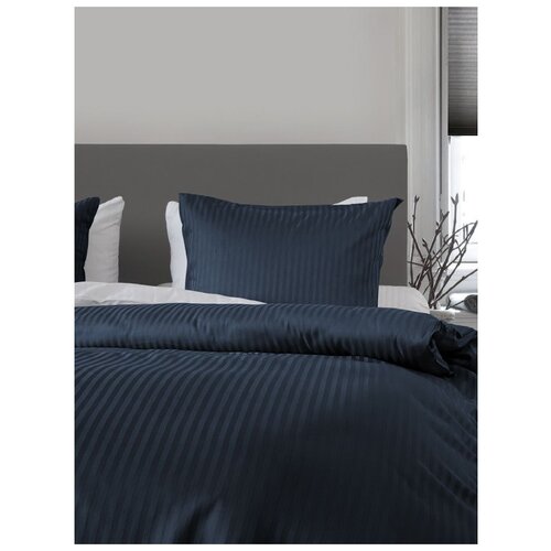 фото Постельное белье goodnight страйп-сатин 2 сп. (с нав. 50х70) мокрый асфальт