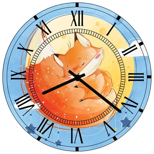 фото Svs настенные часы svs 4001131 kids лисенок