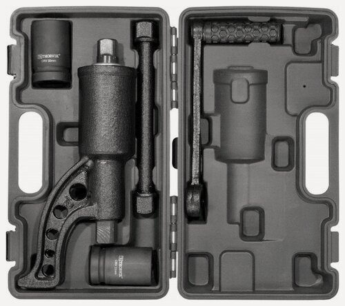 Изображение товара Гайковерт ручной механический (мясорубка) 1"DR, 3800 Нм и головки торцевые 1"DR 32 мм, 33 мм LSW2 Thorvik