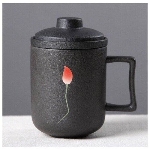 Кружка для чая заварочная c цветком, 250 мл