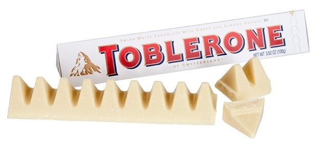 Белый молочный шоколад Toblerone White с медово-миндальной нугой (Швейцария), 100 г (2 шт) - фотография № 6