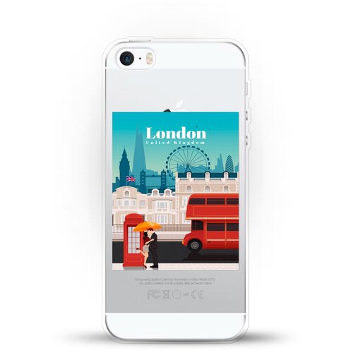 фото Силиконовый чехол london на apple iphone 5/5s/se andy & paul