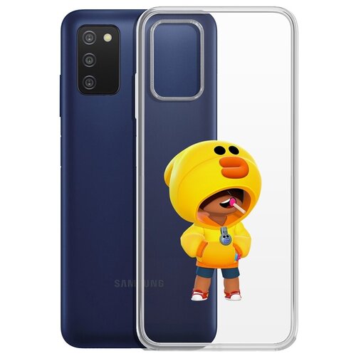 Чехол-накладка Clear Case Brawl Stars-Леон Салли для Samsung Galaxy A03s (A037) чехол накладка clear case brawl stars леон для samsung galaxy a22s a226