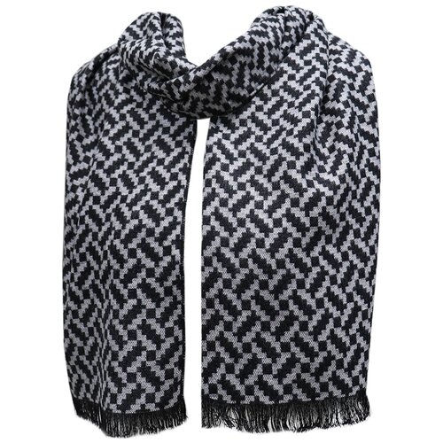 фото Шарф crystel eden,170х30 см, серый, черный