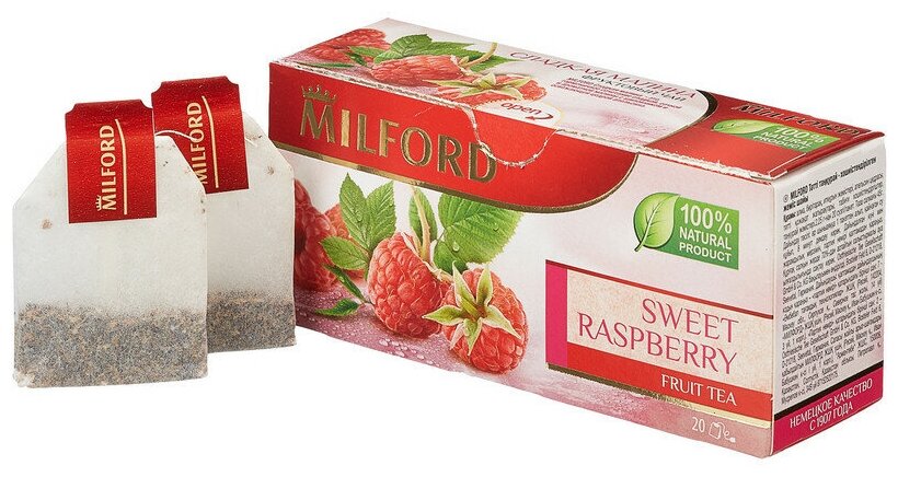 Чай фруктовый Milford Sweet Raspberry 20 пак - фото №19