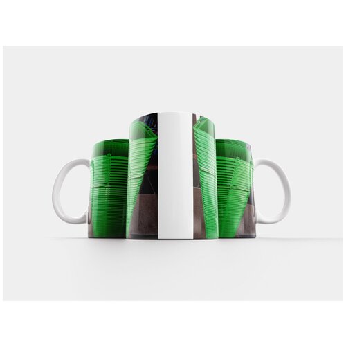 фото Кружка "корзина, поход по магазинам, зеленый" 320 мл lotsprints