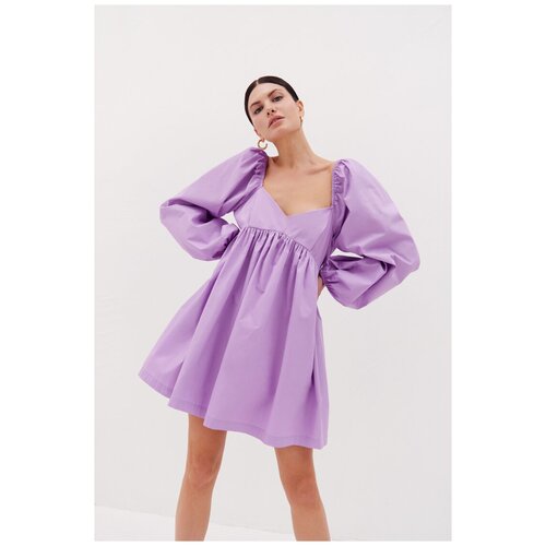 фото Платье мини toptop с пышным рукавом, зеленый,m/l