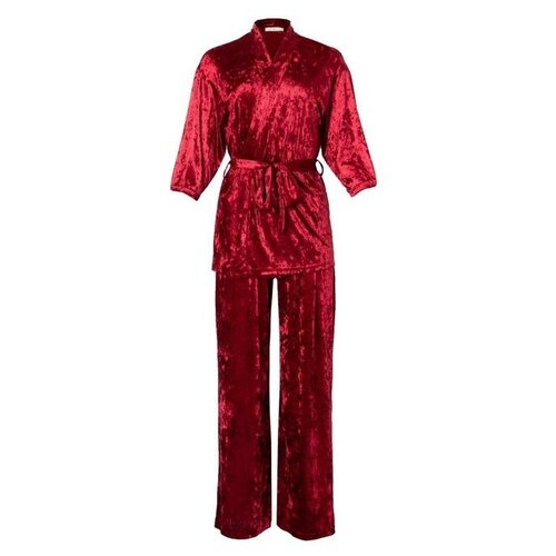 Пижама Kaftan, размер 40, бордовый футболка kaftan размер 40 42 мультиколор