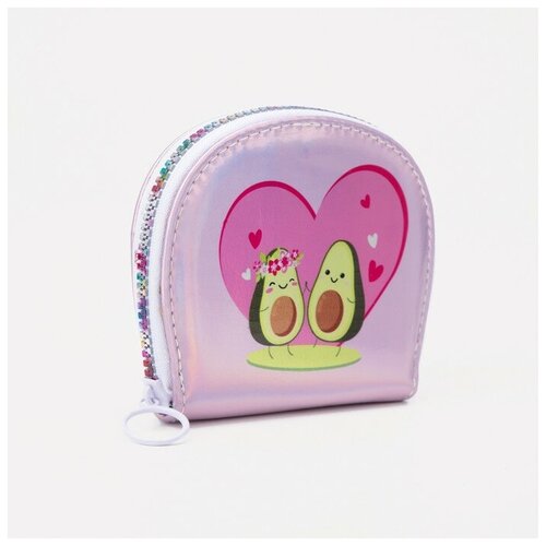 фото Кошелёк на молнии, цвет серебряный