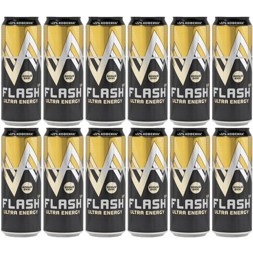Энергетический напиток Flash Up Energy Ультра 0.45 л ж/б упаковка 12 штук