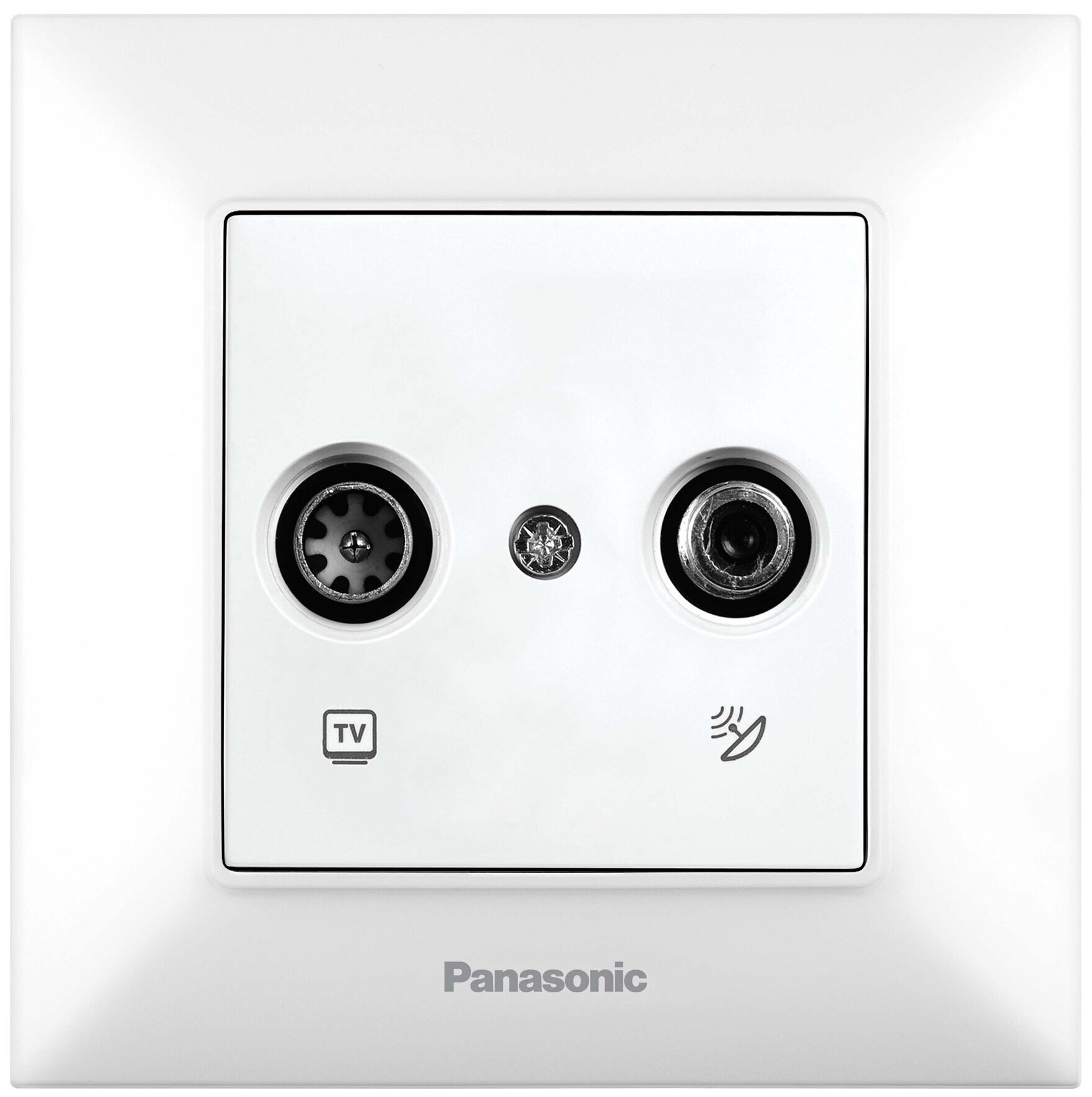 Розетка телевизионная Panasonic Arkedia Slim WNTC04612WH-RU скрыт. IP20 белый упак.1шт