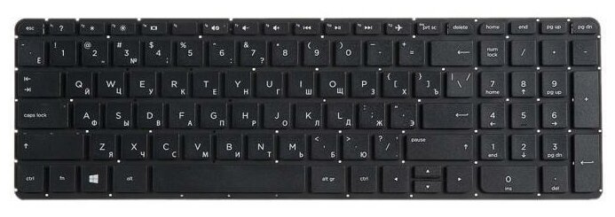 Клавиатура для ноутбука HP для Pavilion 15-p 17-f черная без рамки гор. Enter ZeepDeep