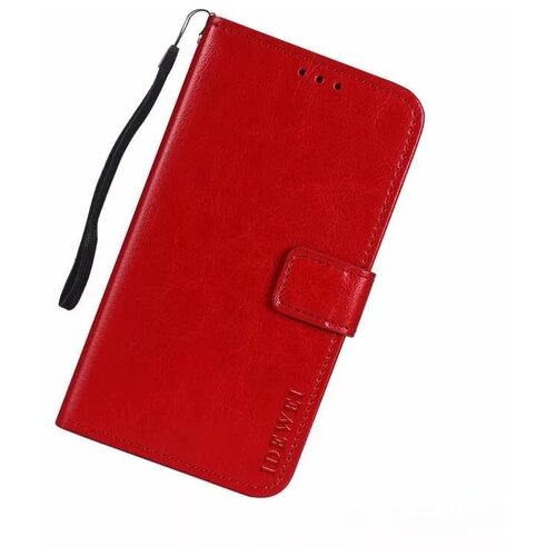 фото Чехол-книжка mypads для vivo y11 из качественной импортной кожи с подставкой застёжкой и визитницей красный