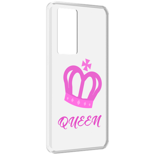Чехол MyPads корона-королевы-розовый для Realme GT Master Explorer Edition задняя-панель-накладка-бампер