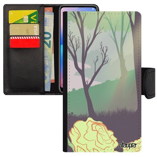 фото Противоударный чехол-книжка для смарфона // samsung galaxy s7 // "лесные розы" озеро стиль, utaupia, цветной