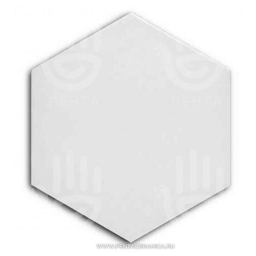 Плитка шестиугольник - Белый, м2