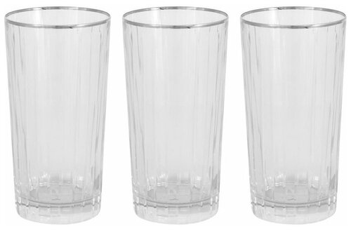 Набор из 6-ти стаканов для воды Пиза (серебро) Объем: 400 мл