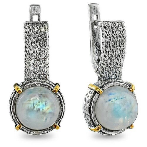 Серьги SADAF, серебро, 925 проба, лунный камень, белый