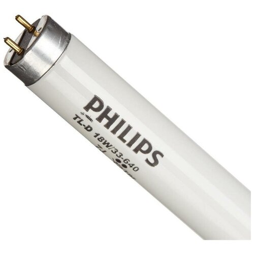 фото Лампа люминесцентная philips tl-d 18w/33-640 (18вт, g13) нейтральный белый, 25шт. (8711500702661)