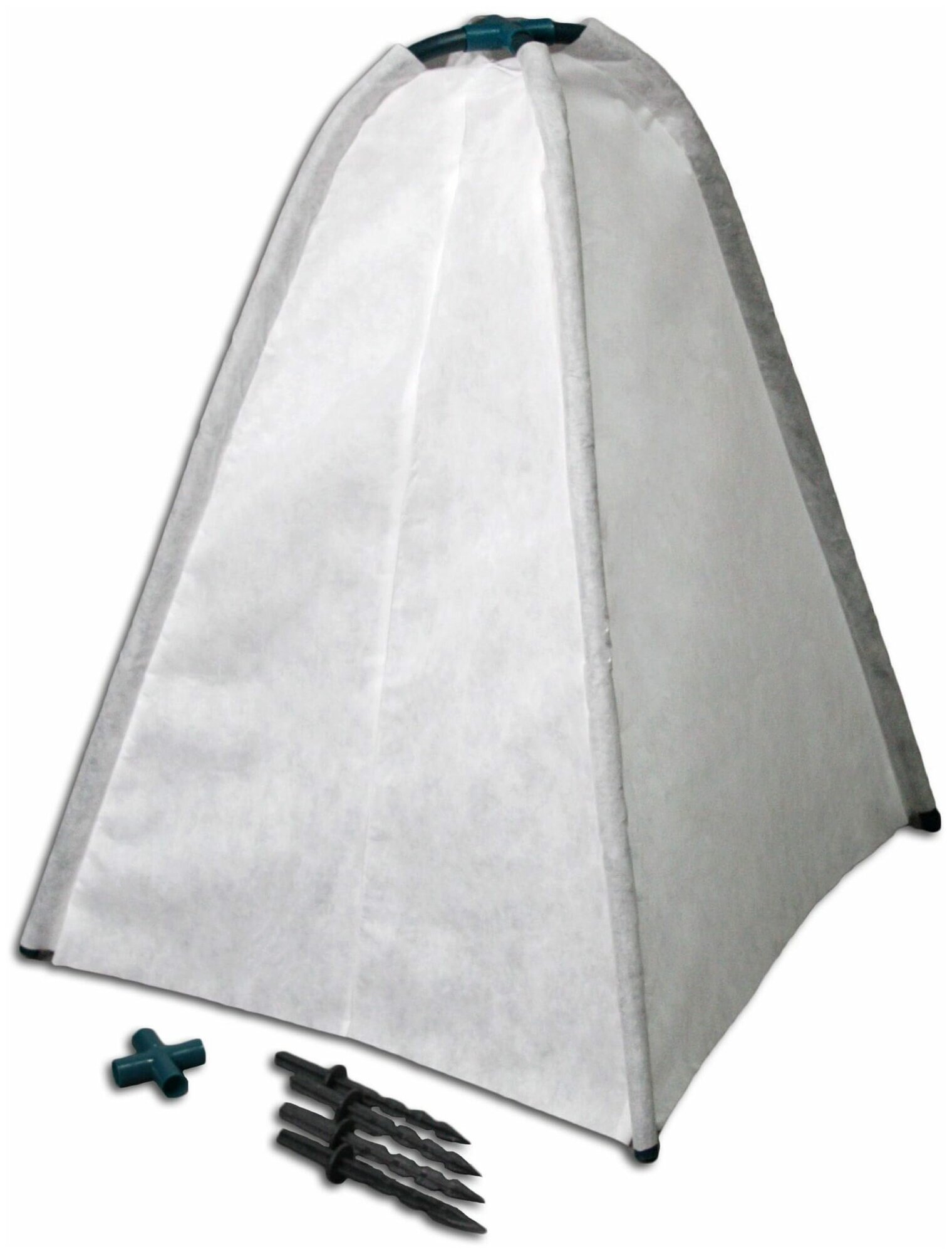 фото Укрытие для кустов и деревьев ПВХ (пирамида с крестовиной) выс. 1,5 м основание 70 см