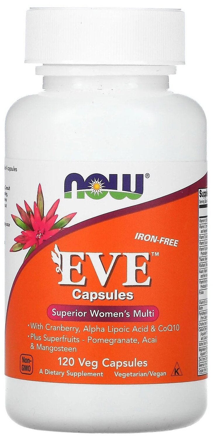 NOW Eve Women's Multi iron-free 120 капсул