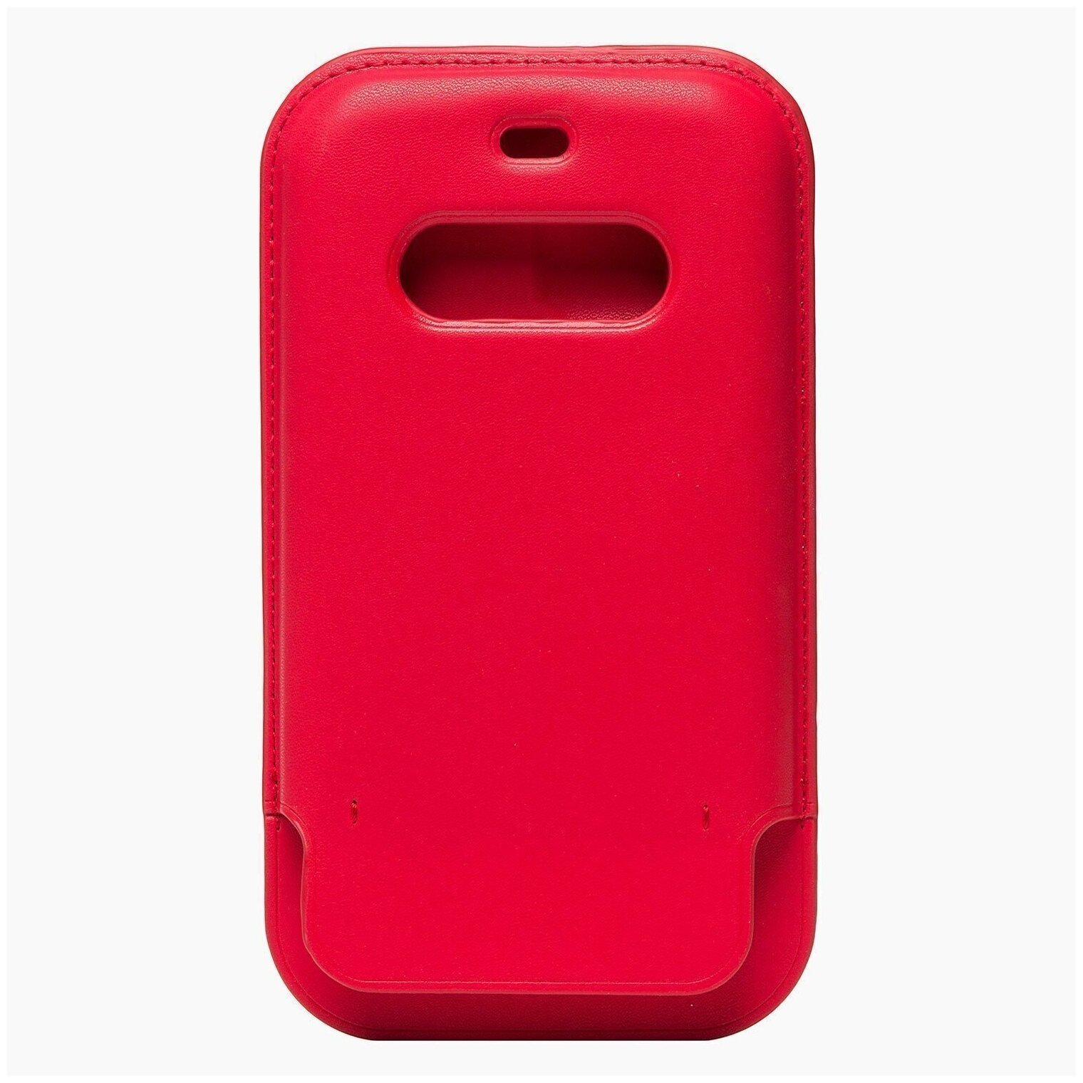 Чехол для iPhone 12, iPhone 12 Pro кожаный конверт с MagSafe <красный>