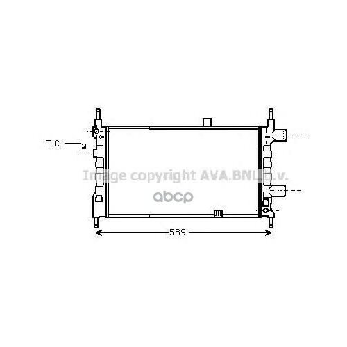 Радиатор Opel Kadett AVA OL2068