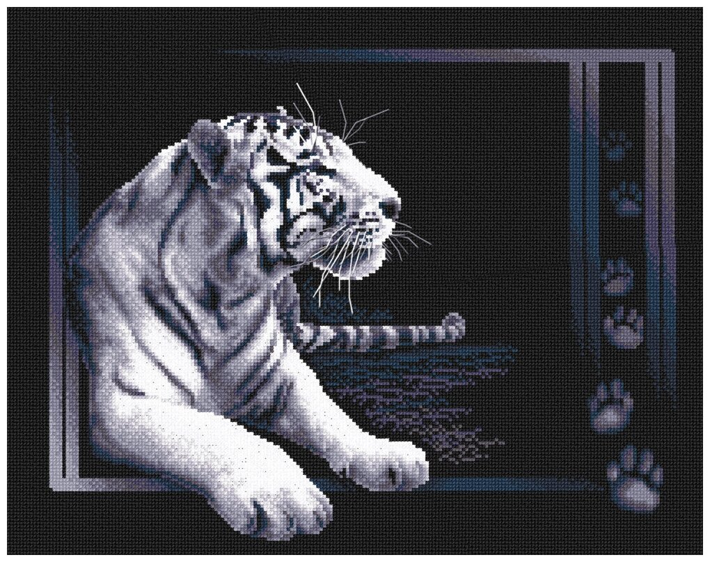 Набор для вышивания PANNA J-0277 Белый тигр 40 х 32 см