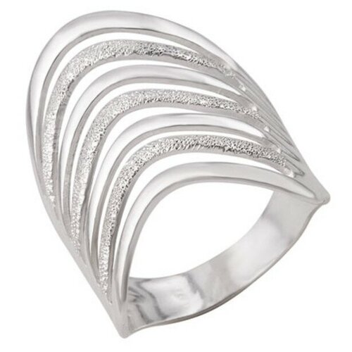 фото Кольцо "волна", посеребрение, 17 размер сима-ленд
