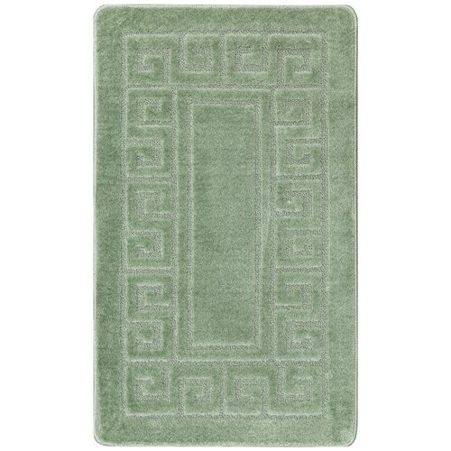 фото Зеленый коврик для ванной комнаты confetti bath maximus ethnic 2542 almond прямоугольник (60*100 см)