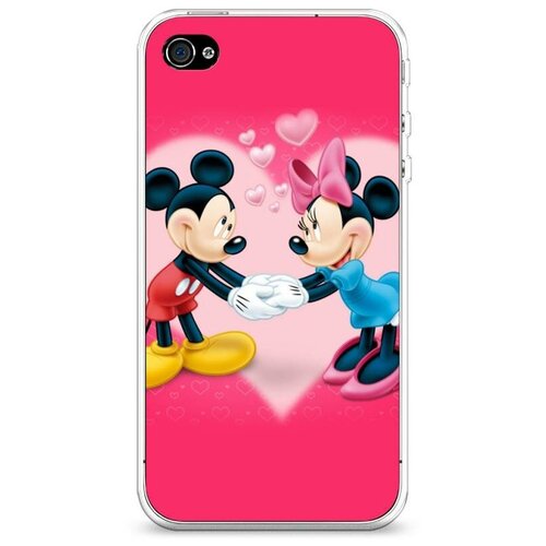 фото Силиконовый чехол "микки и мини 2" на apple iphone 4/4s / айфон 4/4s case place