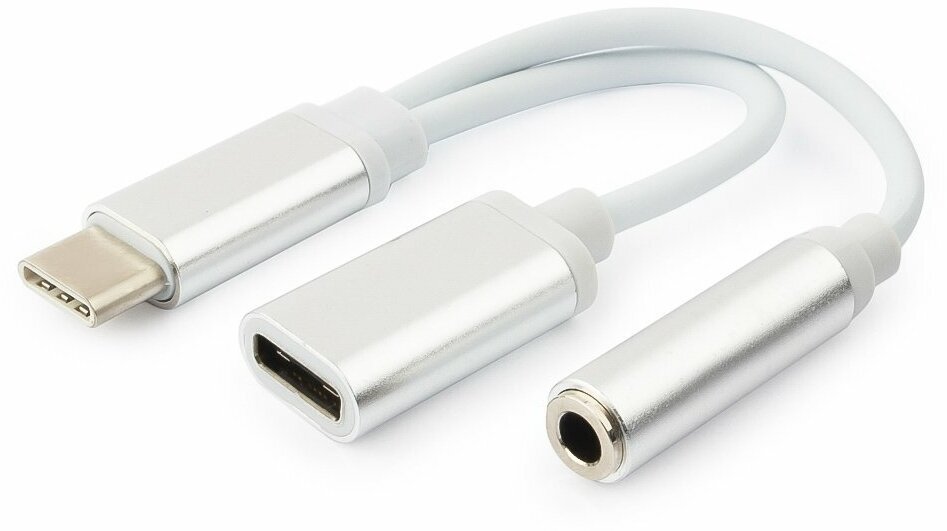 Gembird Cablexpert USB Type-C/Jack3.5 F+ Type-C White CCA-UC3.5F-02-W