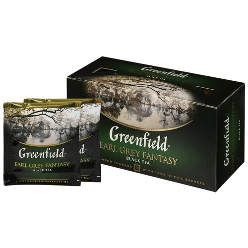 Чай Greenfield Earl Grey Fantasy черный фольгир.25пак/уп 0427-10 , 2 шт.