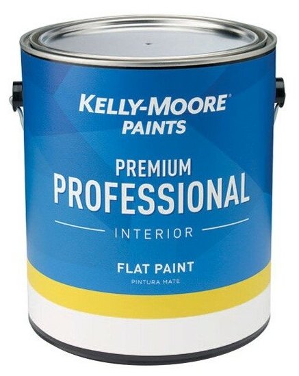 Профессиональная интерьерная краска для стен и потолков Kelly-Moore Premium Professional Interior полуматовая белая 3,78 л