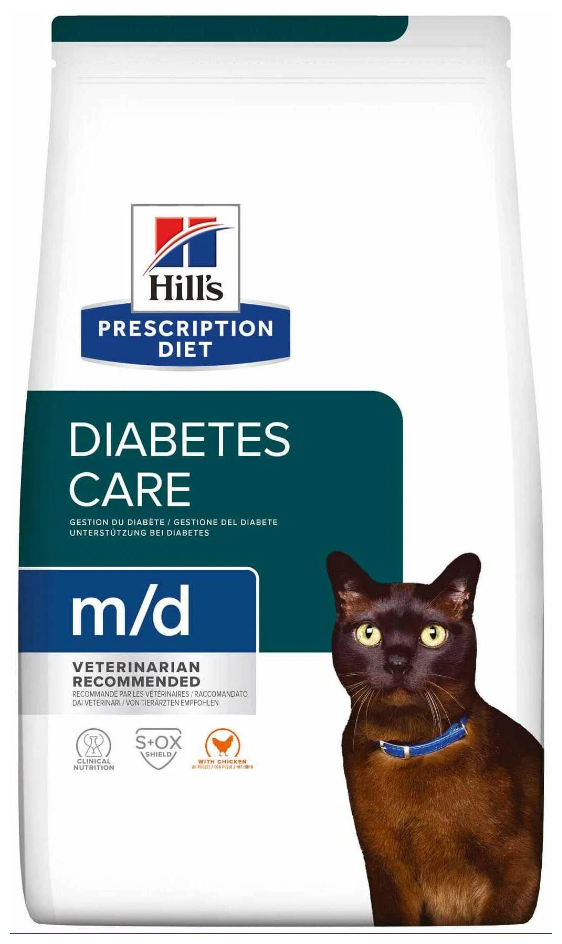 Сухой корм для кошек Hill's Prescription Diet M/D при сахарном диабете при избыточном весе с курицей