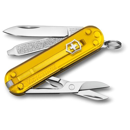 Victorinox Нож-брелок Classic SD Colors Sunny Side 58 мм 7 функций жёлтый 0.6223.8G