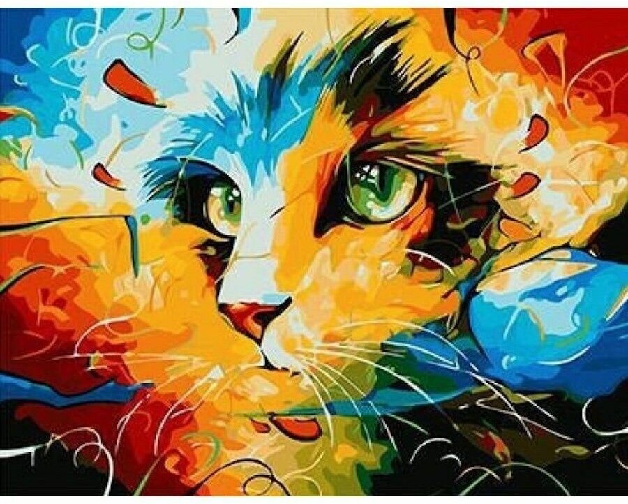 Картина по номерам Радужный кот 40х50 см АртТойс