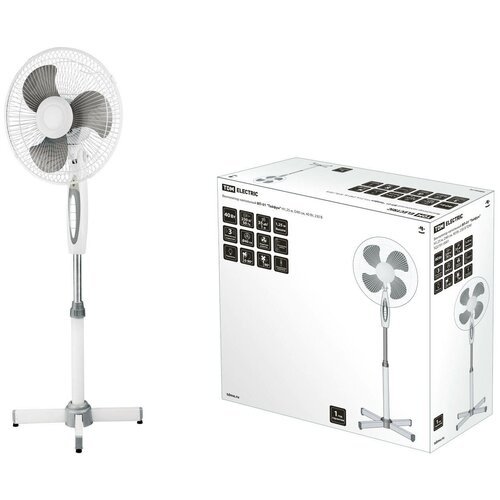 Вентилятор напольный ВП-01 Тайфун H125 м D40 см 40 Вт 230 В серый TDM 228900₽