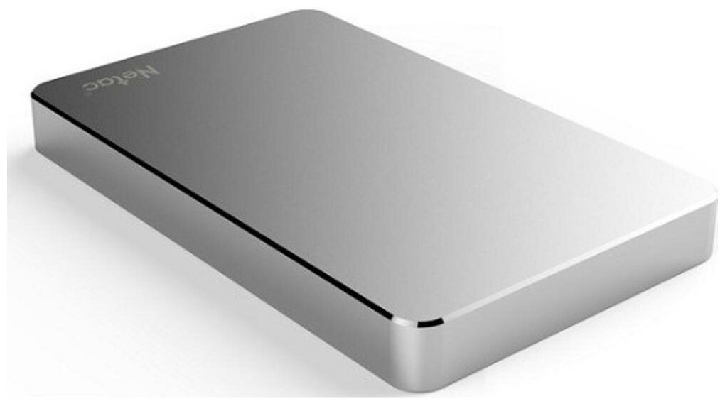 Внешний жесткий диск 2.5'' Netac 1Tb, micro USB 3.0, алюминиевый корпус, серебристый - фото №4